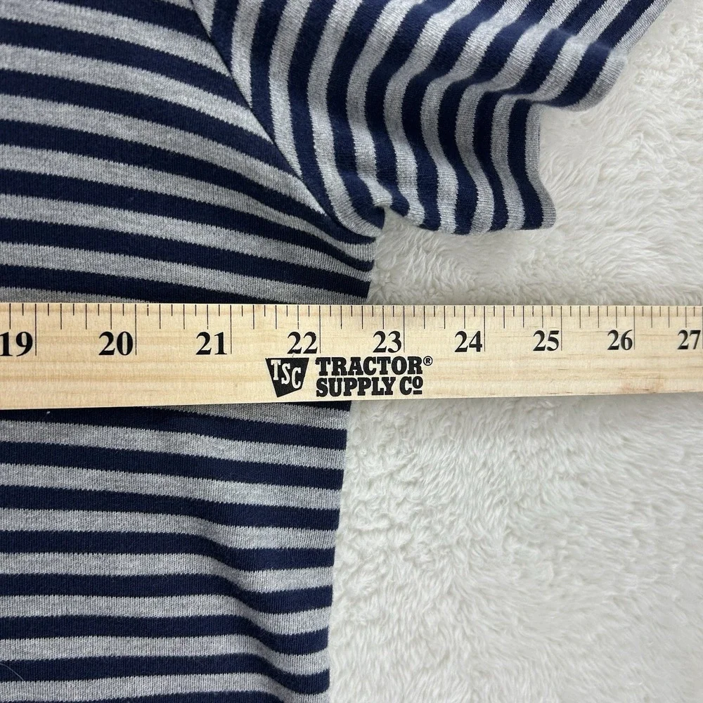 Polo Ralph Lauren Polo Shirt Men's L Gray/Blue Striped Stretchy Soft Check Meas.